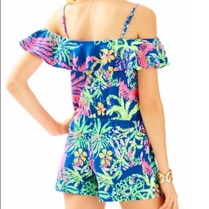 NWT Lilly Pulitzer Klea Romper Indigo All a Glow